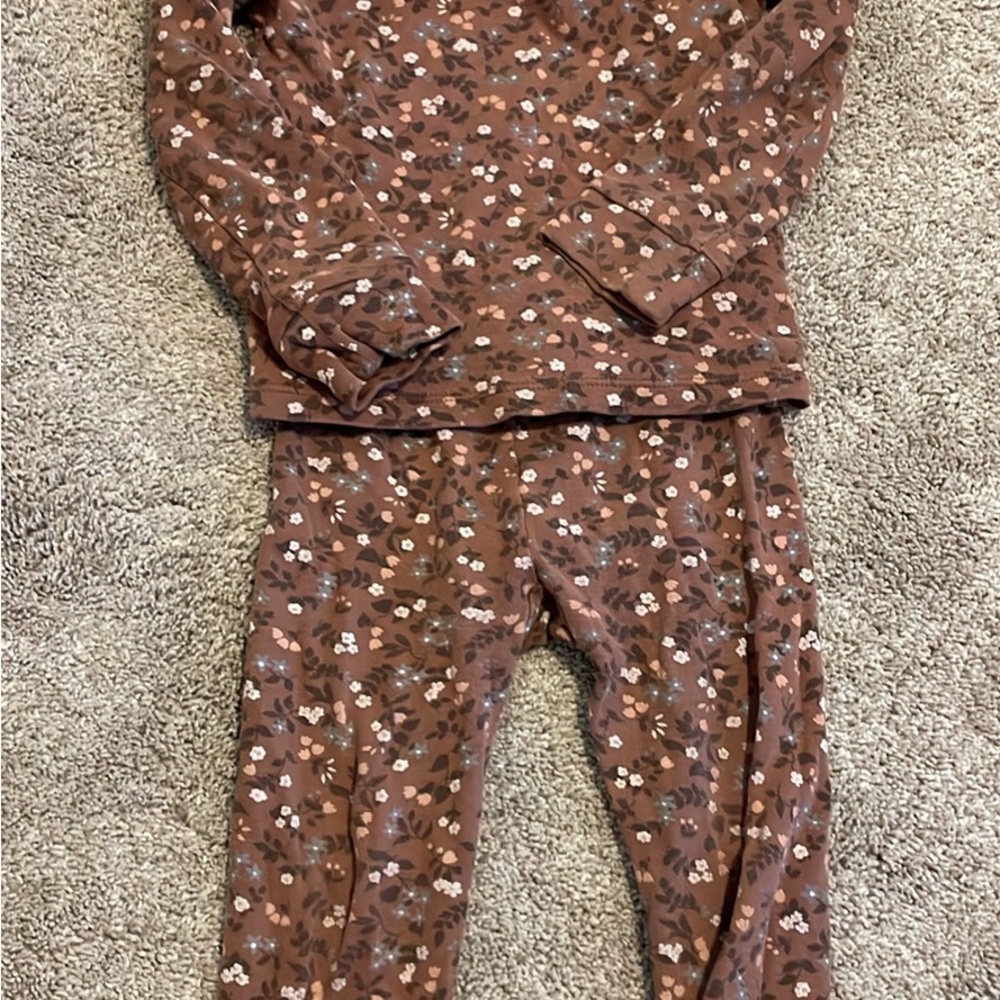 Rylee + Cru 100% cotton floral pajama set 18-24m